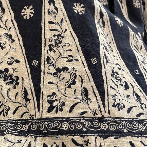 Rustic Print Linen Wrap Midi Skirt by Ralph Lauren - Picture 7 of 8